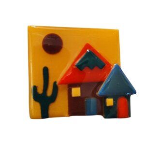 House Pins by Lucinda Cactus Moon Brooch Pin Artsy Art Southwestern
